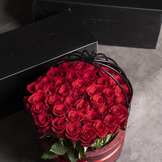 Medium Bird cage with Fresh Roses