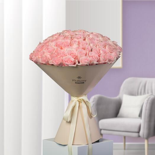 101 Roses Rose Pâle Sablier