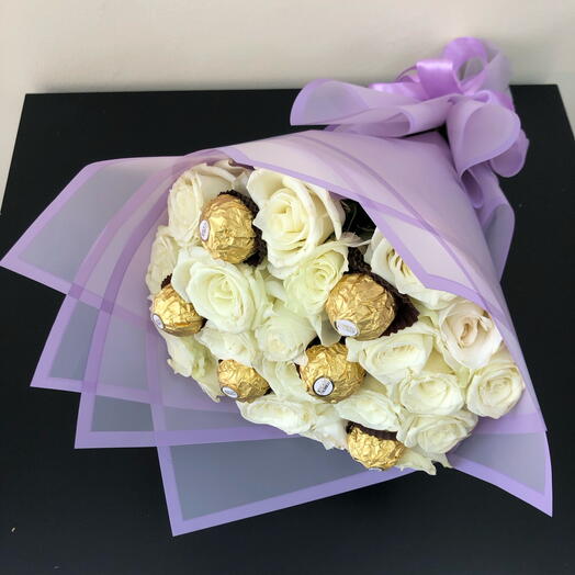 Белый букет   шоколад