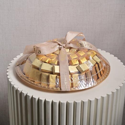 Роскошный подарочный поднос с шоколадом  6840