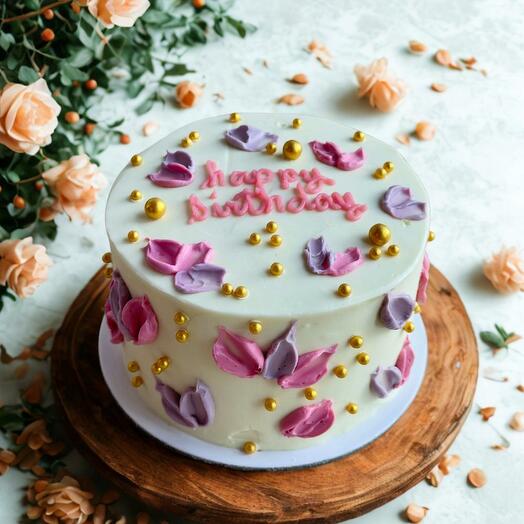 Elegant Floral Chocolate Ganache Cake | Handcrafted Botanical Dessert