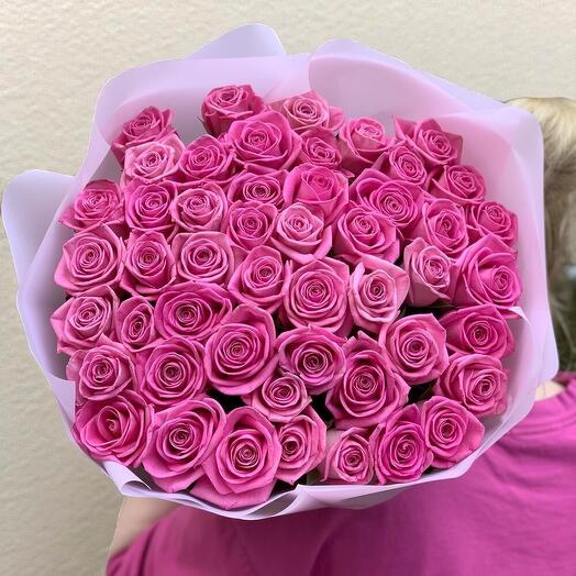 Petals of Love – 49 Pink Revival Roses Bouquet