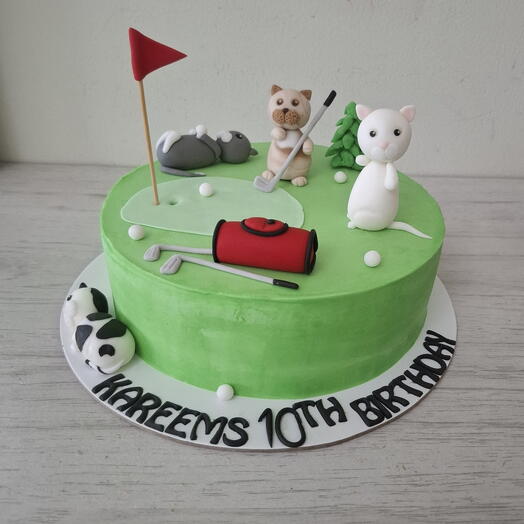 Golf cake/ cats and golf cake