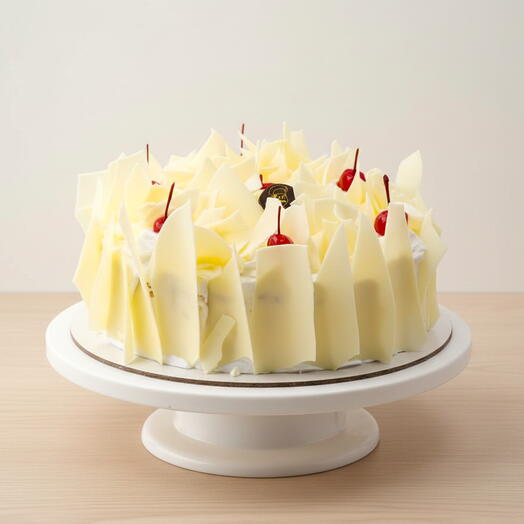 Snow-Kissed White Forest Cake | Vanilla Cherry Bliss – Same-Day Dubai