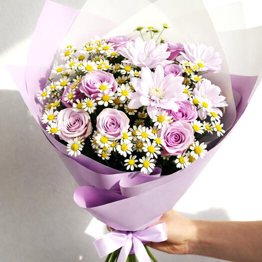 Фиолетовая фантазия смешанный букет