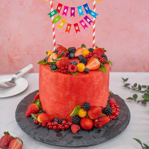 Berry Melon Celebration Cake (8-16 ppl)
