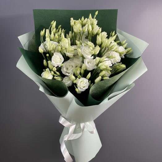 Blanc neige rouge : 10 lisianthus blancs