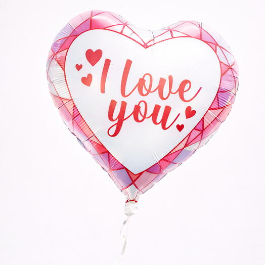 Valentine I Love You Pink Foil Balloon