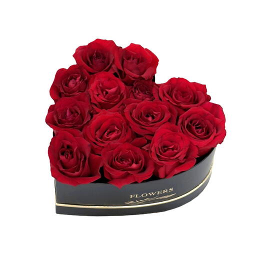 Grande boîte en forme de cœur - boîte blanche et noire (ajouter à la note)