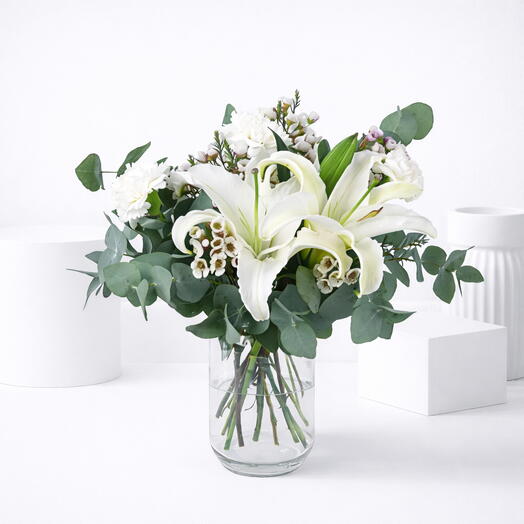White Lily Serenity Arrangement