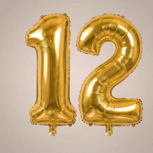 بالون هيليوم أزرق رقم 12 مقاس 32 بوصة – زينة عيد الميلاد والذكرى | أبوظبي