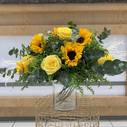Цветочная композиция «Моё солнышко» для мамы