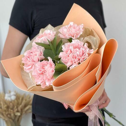Bouquet of pink carnations (dianthus)-1348