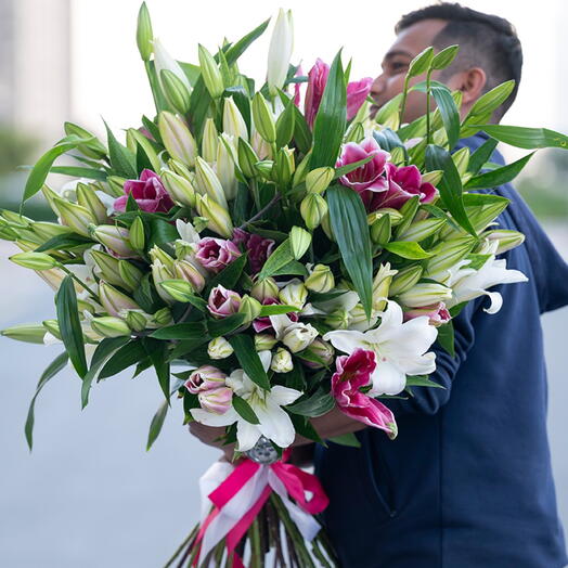 51 белые и розовые лилии-1534