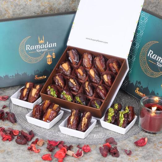 Ramadan Stuffed Dates By Sweecho 16 Pcs Green