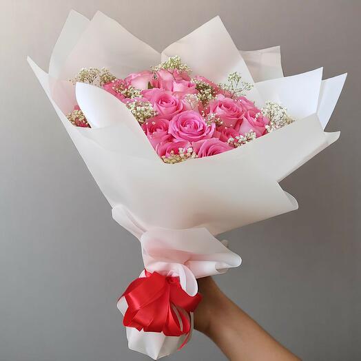 Pink rose Passion bouquet
