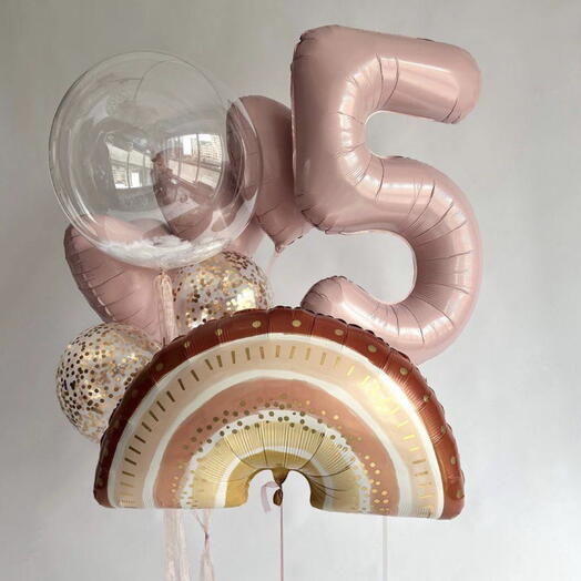 Rainbow arc Helium Balloon Set