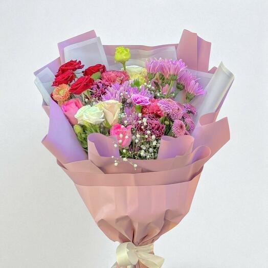 Букет из смешанных роз