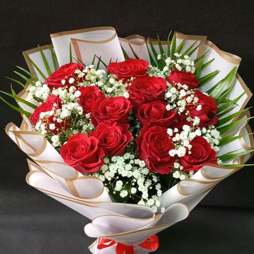 Red flowers bouquet