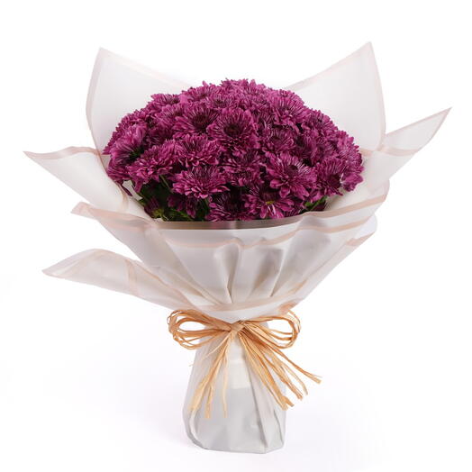 Рустикальный фиолетовый букет