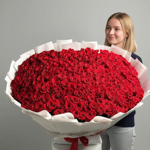 250 Red Rose Bouquet - Premium