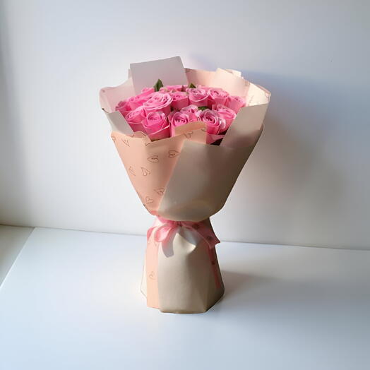 Elegant Pink 21 Roses Bouquet