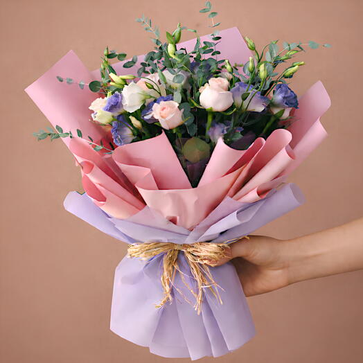 Enchanting Blend of Pinkish Purple Flowers Bouquet