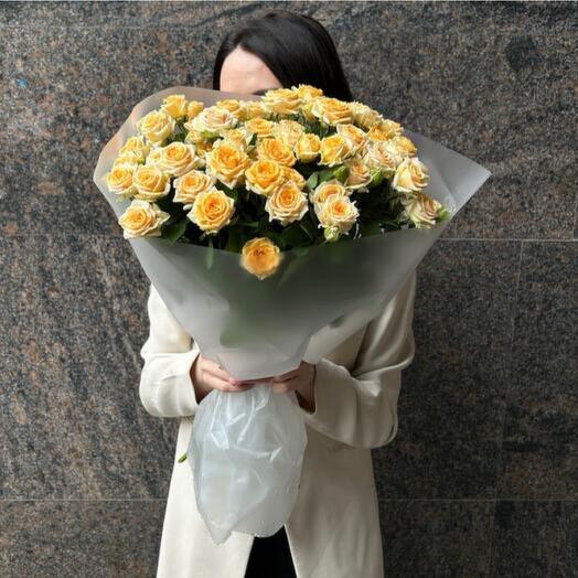 Bouquet de mini-roses pêche-662