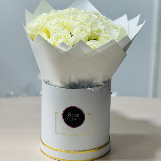 Boîte de sagesse aux roses blanches