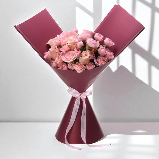 Pink Petals Rose Bouquet