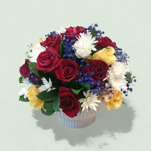 Rouge, Jaune   Harmonie Bleue