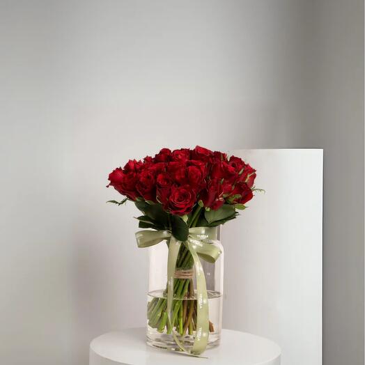 Red Rose Vase