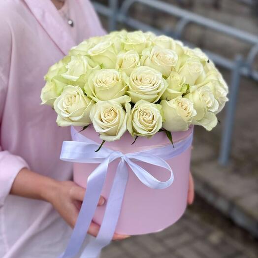 White Flowers in a box