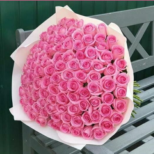 букет из 101 розовых роз