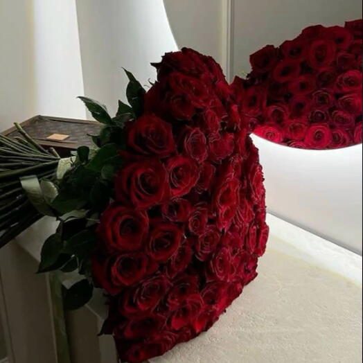50 красных роз  роскошный букет