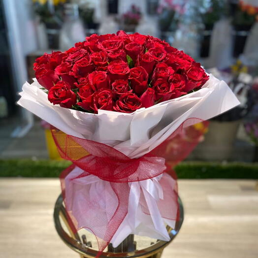 Bouquet de 101 roses rouges