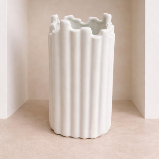 Wavy Rim Vases