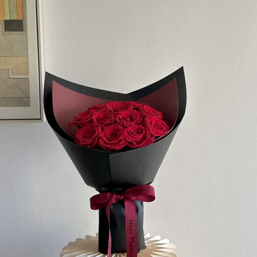 Классический букет красных роз