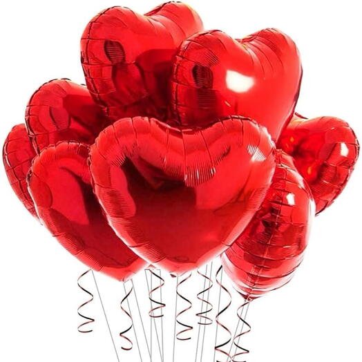 10 шт. воздушных шаров в форме сердца