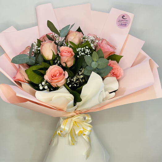 Feelings: Pink Roses with Seasonal Fillers