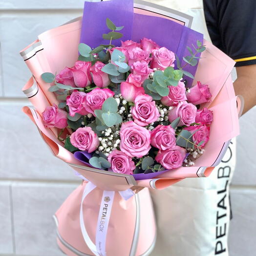 PPurple deep Roses Bouquet