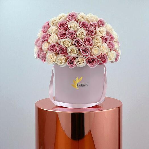 Фирменная Нежно-розовая   Белая Роза