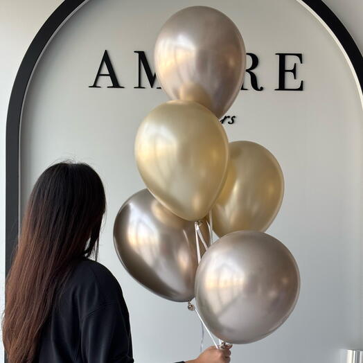 Gold and Brown Balloon Set