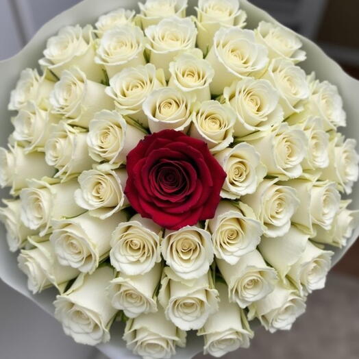 Букет 50 роз Elegence