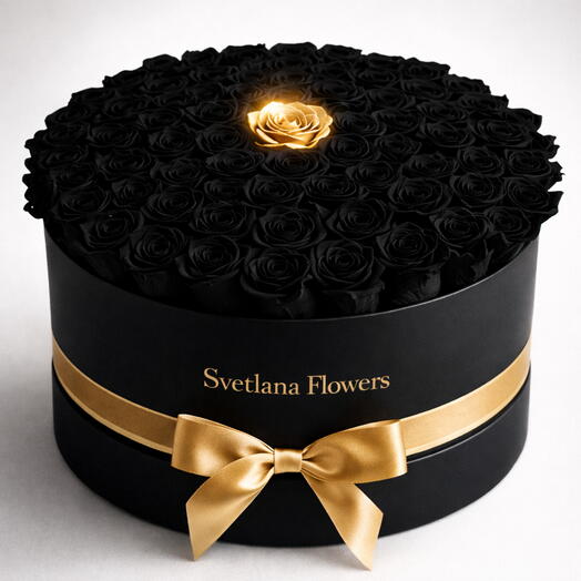 Signature Noir – 101 Roses Dorées