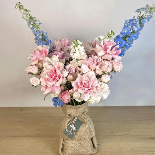 Luxurious Pure White Azure Blue