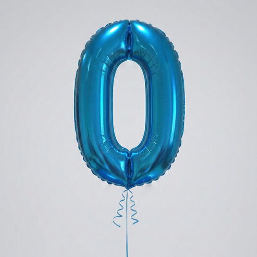 Number 0 Blue Helium Balloon 40 Inch – Giant Party Balloon | Abu Dhabi Delivery