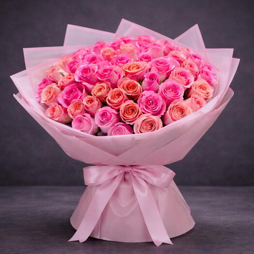 Ramo Pink Harmony de 51 rosas