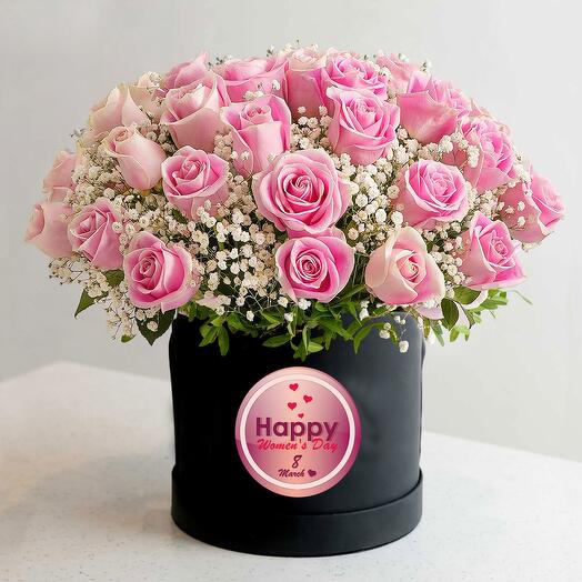 Шляпная коробка к женскому дню