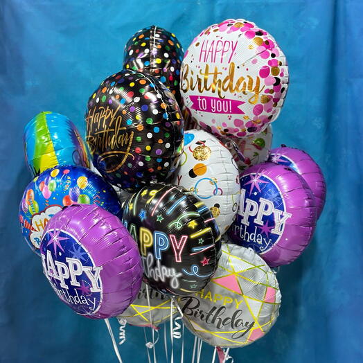 15 Birthday Foil Balloons-1358